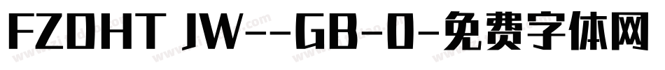 FZDHT JW--GB-0字体转换